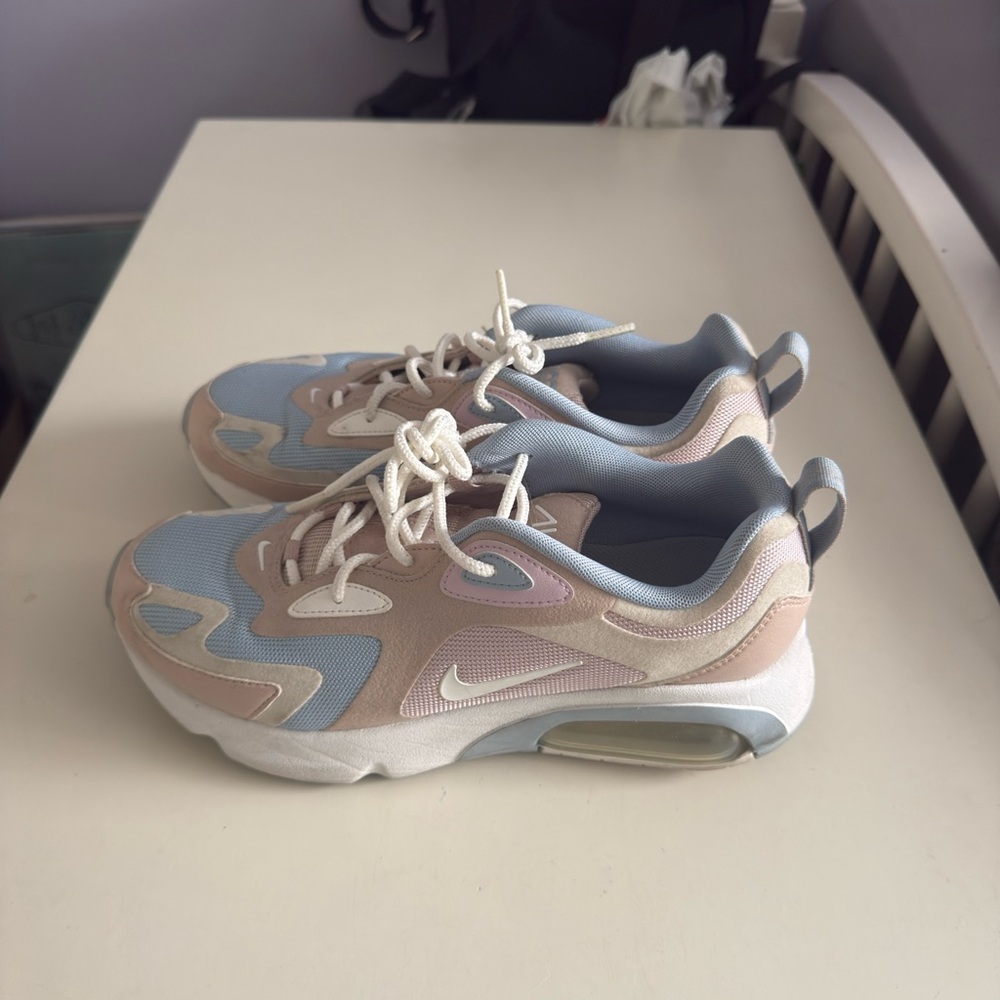Nike Women's Air Max 270 React in Cream and Blue - Picture 8 of 10